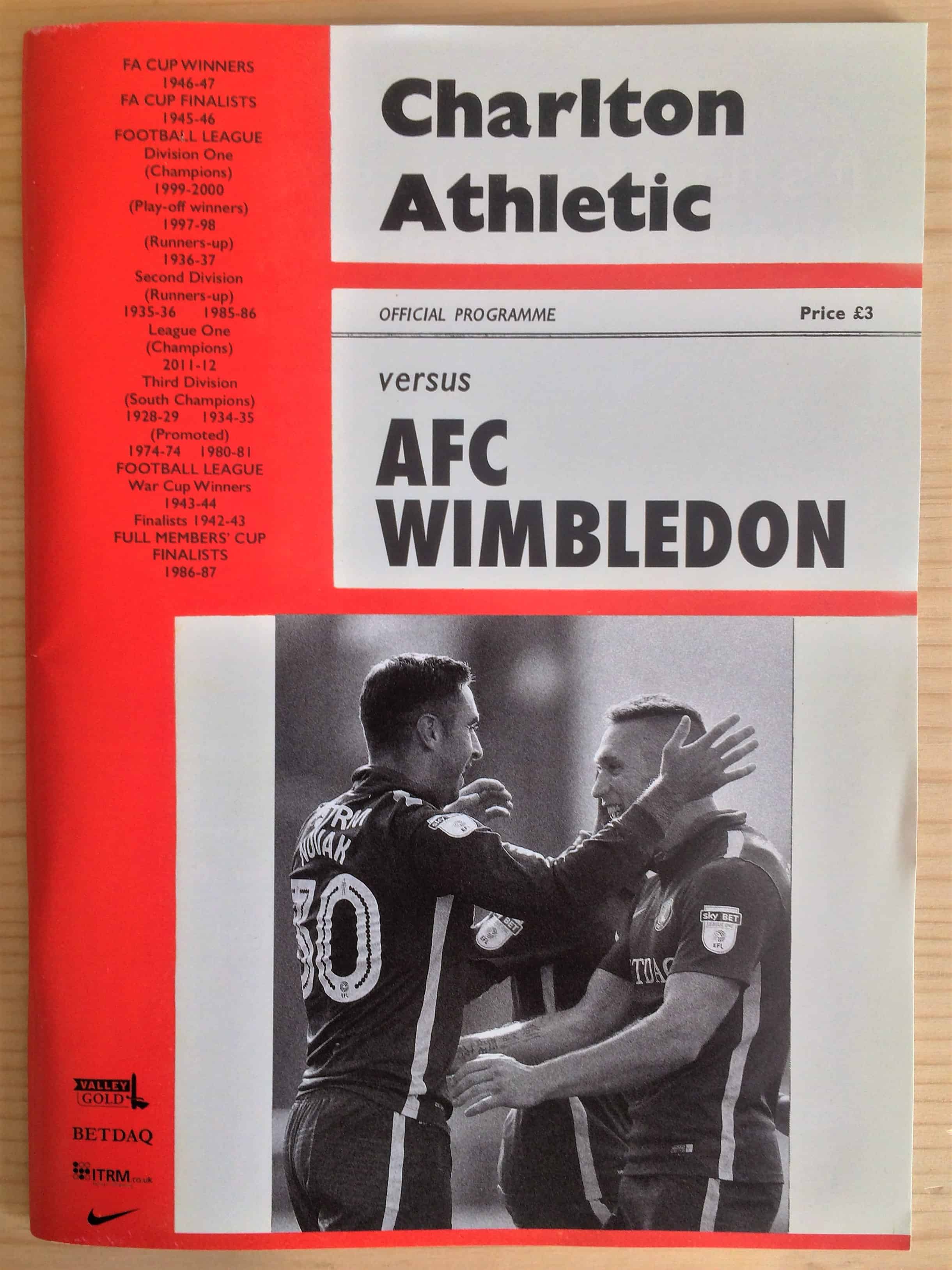 Charlton Athletic FC v AFC Wimbledon FC